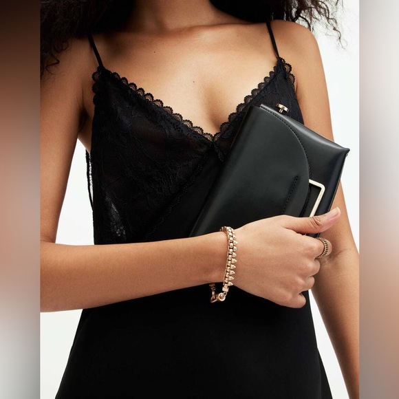 AllSaints Francine Leather Crossbody Bag - Picture 7 of 14